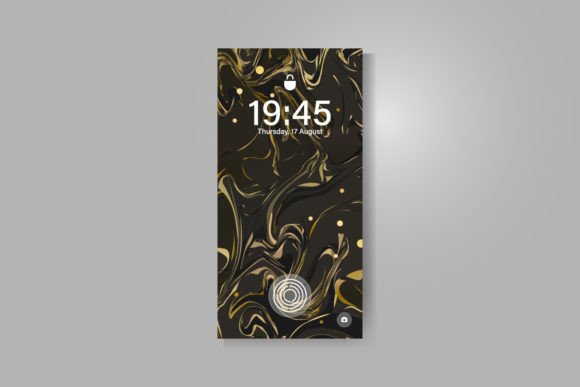 Download Smartphone Screen with Abstract Wavy Mar - Premium Resources