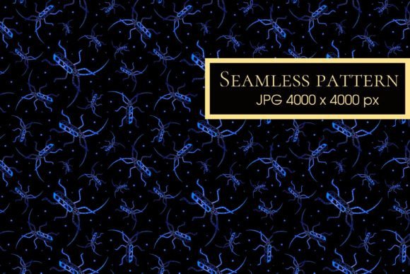 Download Elegant Pattern with Blue Bugs - Elegant pattern Collection
