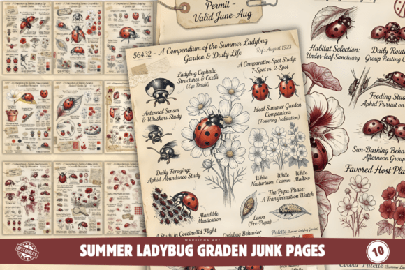 Download Summer Ladybug Graden Junk Pages - Premium Resources